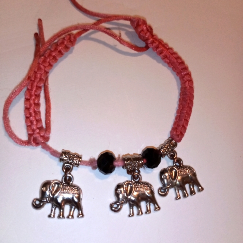 3 Silver Elephant Charms